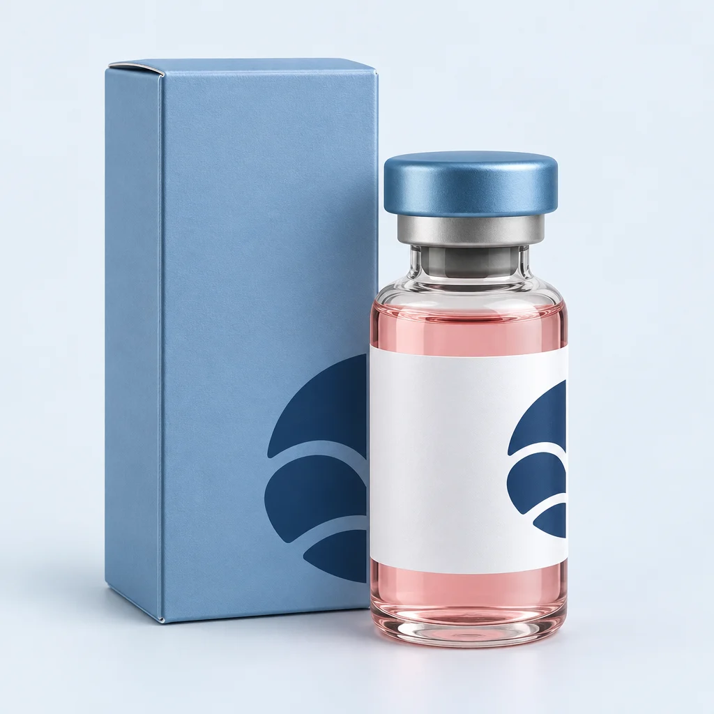 Illustrative packaging for Compounded Semaglutide + B12 Injectable. Product images are for illustration only.