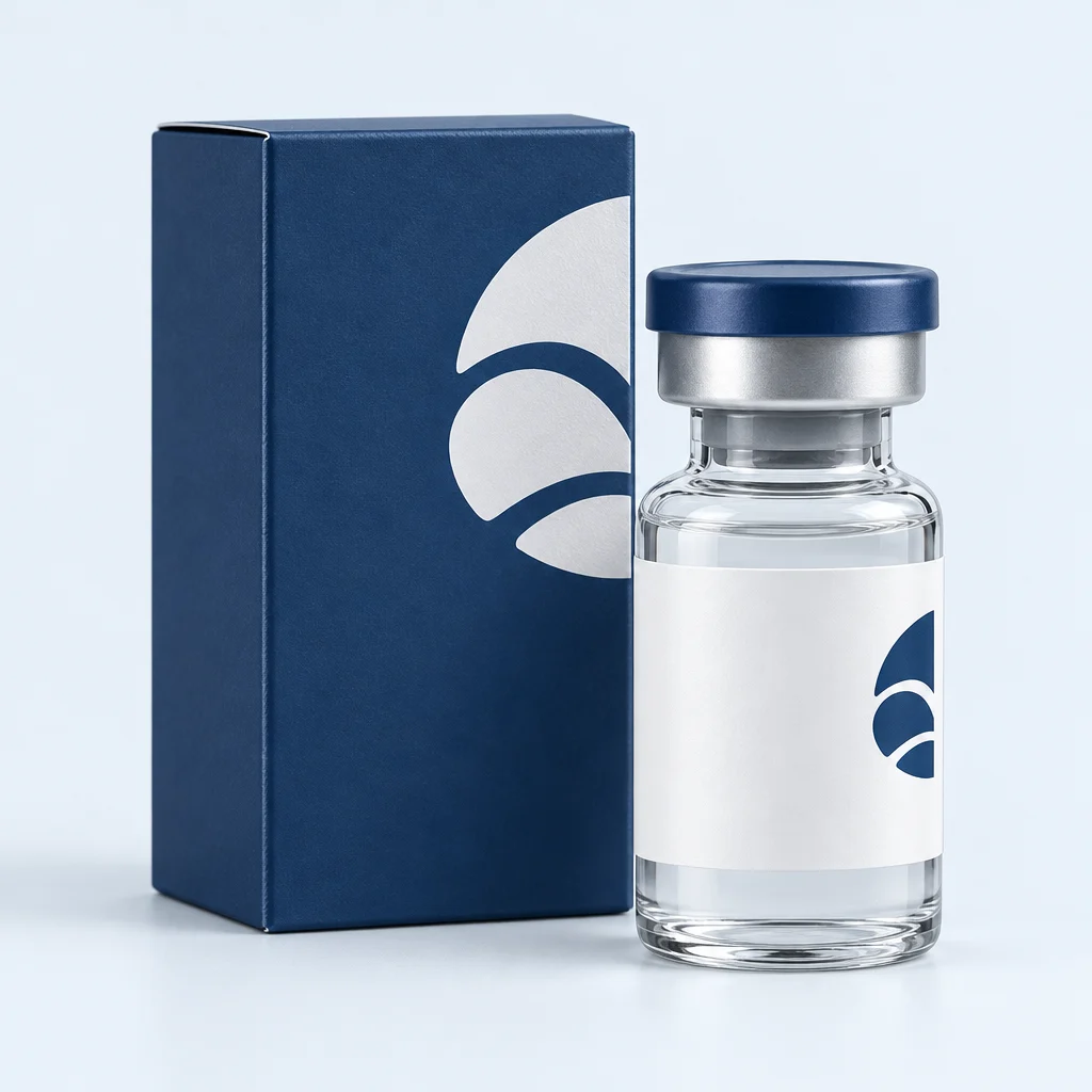 Illustrative packaging for Compounded Tirzepatide + Glycine Injectable. Product images are for illustration only.